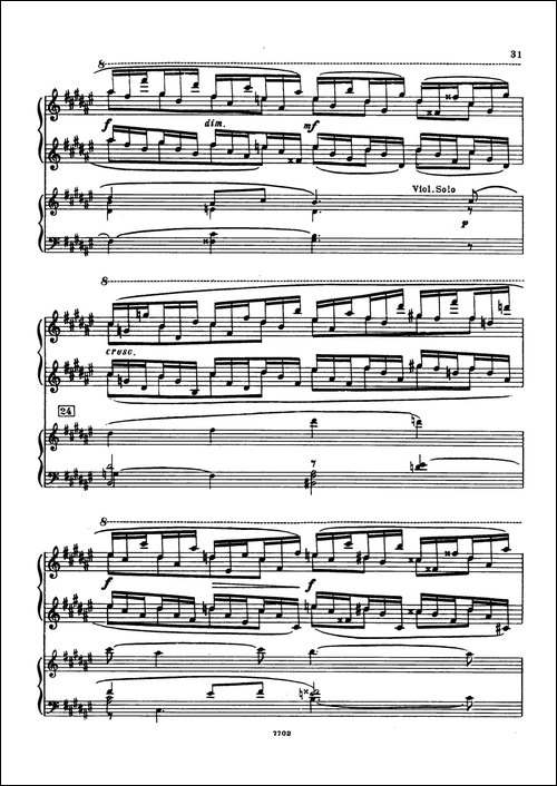 升f小调第一钢琴协奏曲 Op.1-双钢琴版-钢琴谱