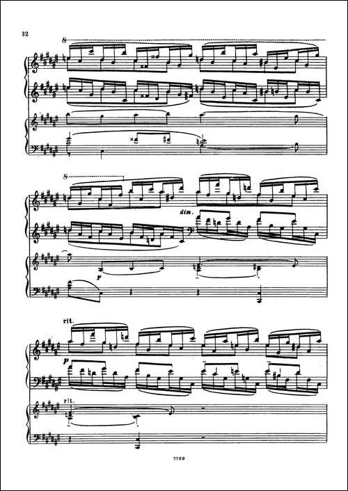 升f小调第一钢琴协奏曲 Op.1-双钢琴版-钢琴谱