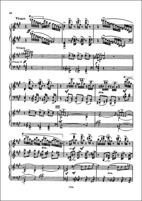 升f小调第一钢琴协奏曲 Op.1-双钢琴版-钢琴谱