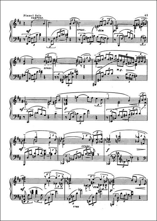 升f小调第一钢琴协奏曲 Op.1-双钢琴版-钢琴谱