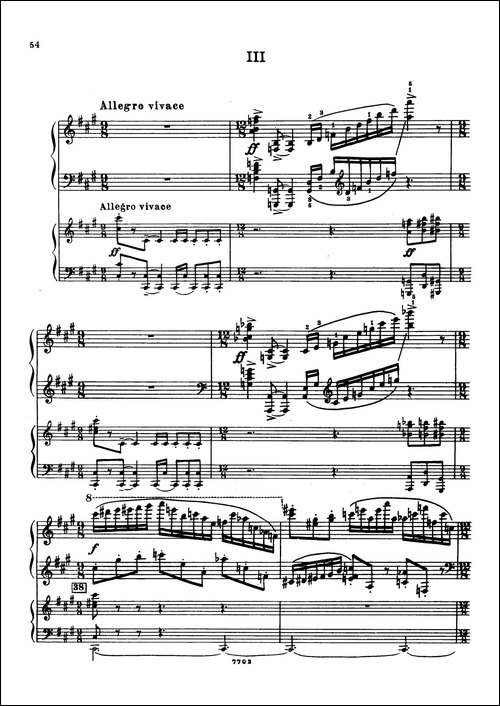 升f小调第一钢琴协奏曲 Op.1-双钢琴版-钢琴谱