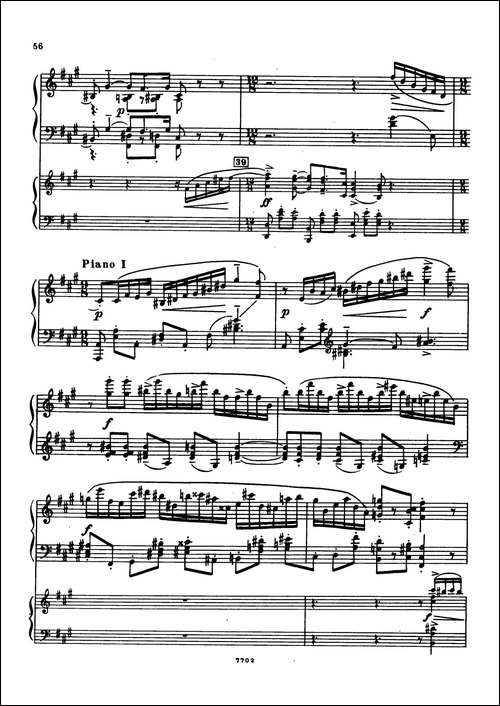升f小调第一钢琴协奏曲 Op.1-双钢琴版-钢琴谱