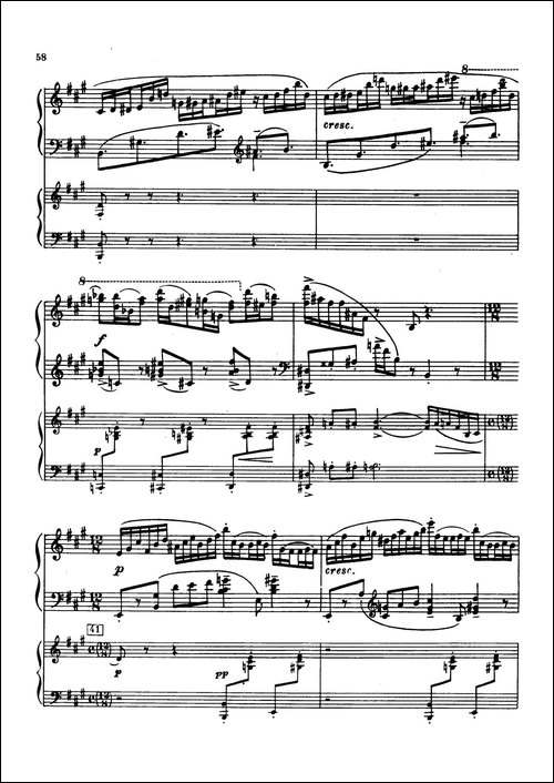 升f小调第一钢琴协奏曲 Op.1-双钢琴版-钢琴谱