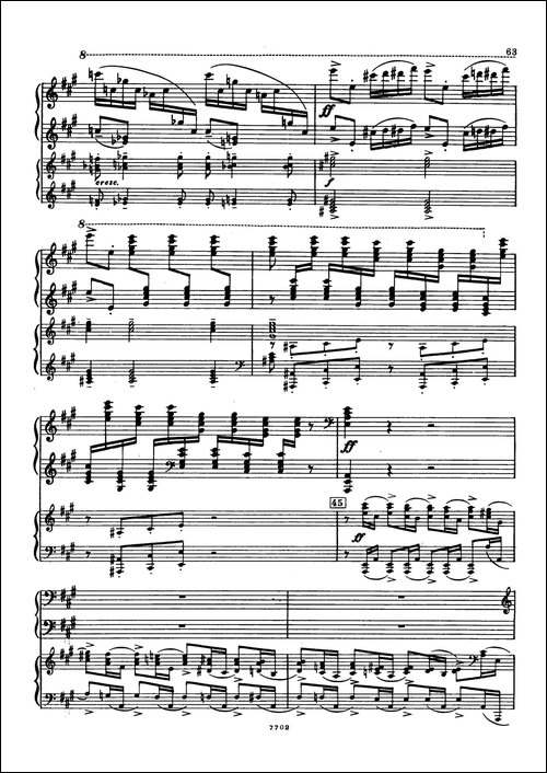 升f小调第一钢琴协奏曲 Op.1-双钢琴版-钢琴谱