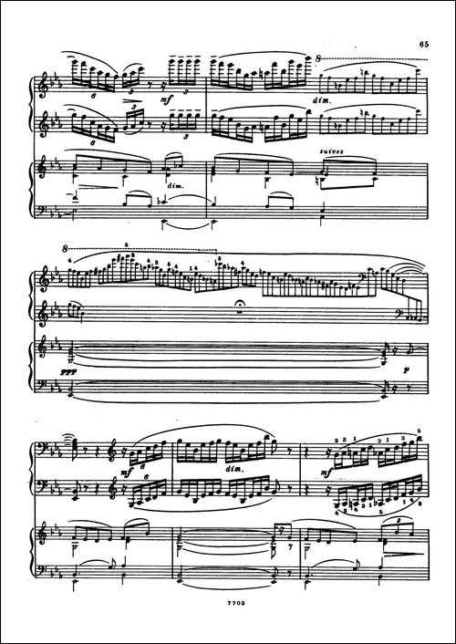 升f小调第一钢琴协奏曲 Op.1-双钢琴版-钢琴谱
