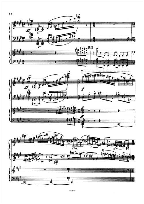 升f小调第一钢琴协奏曲 Op.1-双钢琴版-钢琴谱