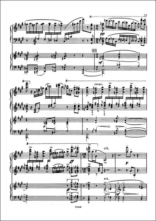 升f小调第一钢琴协奏曲 Op.1-双钢琴版-钢琴谱