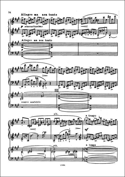 升f小调第一钢琴协奏曲 Op.1-双钢琴版-钢琴谱