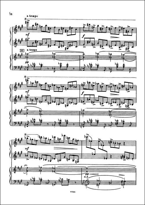 升f小调第一钢琴协奏曲 Op.1-双钢琴版-钢琴谱