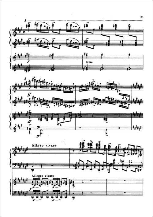 升f小调第一钢琴协奏曲 Op.1-双钢琴版-钢琴谱