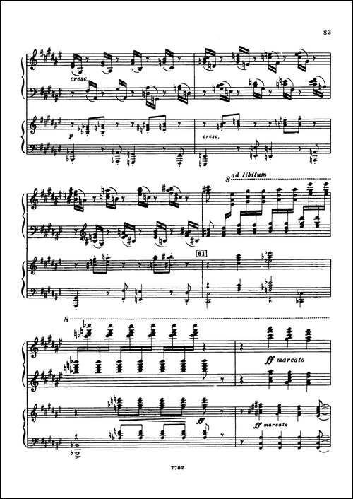 升f小调第一钢琴协奏曲 Op.1-双钢琴版-钢琴谱