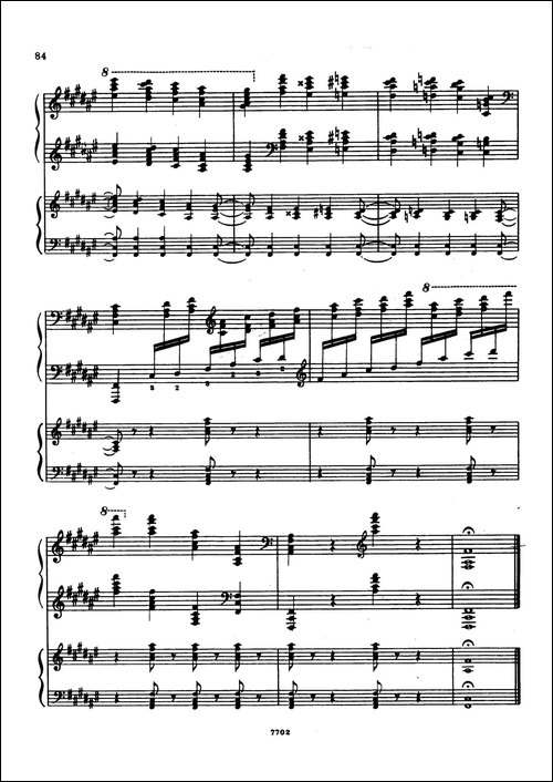 升f小调第一钢琴协奏曲 Op.1-双钢琴版-钢琴谱