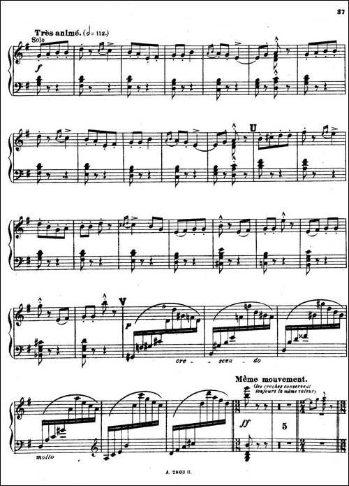 Symphony on a French Mountain Air Op.25-法国山歌交响曲·钢琴独奏·Ⅲ-钢琴谱