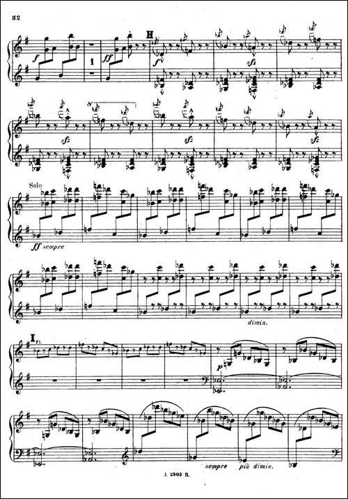 Symphony on a French Mountain Air Op.25-法国山歌交响曲·钢琴独奏·Ⅲ-钢琴谱