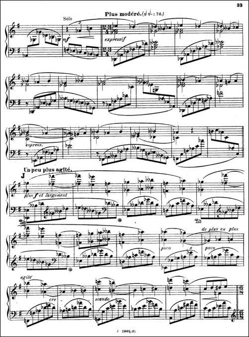 Symphony on a French Mountain Air Op.25-法国山歌交响曲·钢琴独奏·Ⅲ-钢琴谱