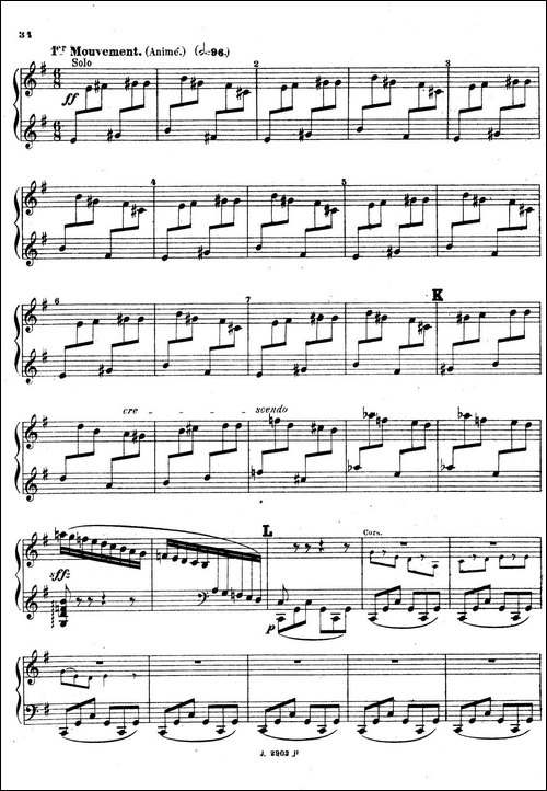 Symphony on a French Mountain Air Op.25-法国山歌交响曲·钢琴独奏·Ⅲ-钢琴谱