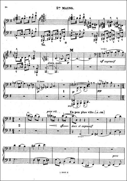 Symphony on a French Mountain Air Op.25-法国山歌交响曲·双钢琴·Ⅰ-钢琴谱