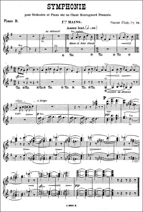 Symphony on a French Mountain Air Op.25-法国山歌交响曲·双钢琴·Ⅱ-钢琴谱