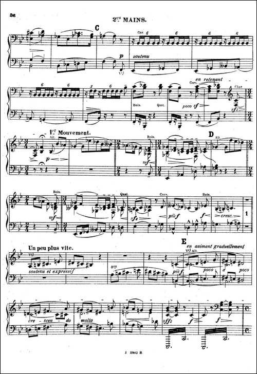 Symphony on a French Mountain Air Op.25-法国山歌交响曲·双钢琴·Ⅱ-钢琴谱