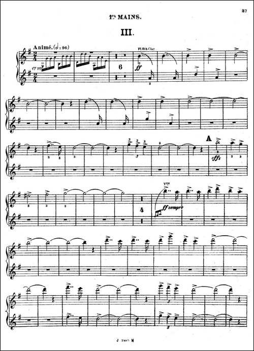 Symphony on a French Mountain Air Op.25-法国山歌交响曲·双钢琴·Ⅲ-钢琴谱