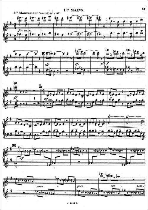 Symphony on a French Mountain Air Op.25-法国山歌交响曲·双钢琴·Ⅲ-钢琴谱