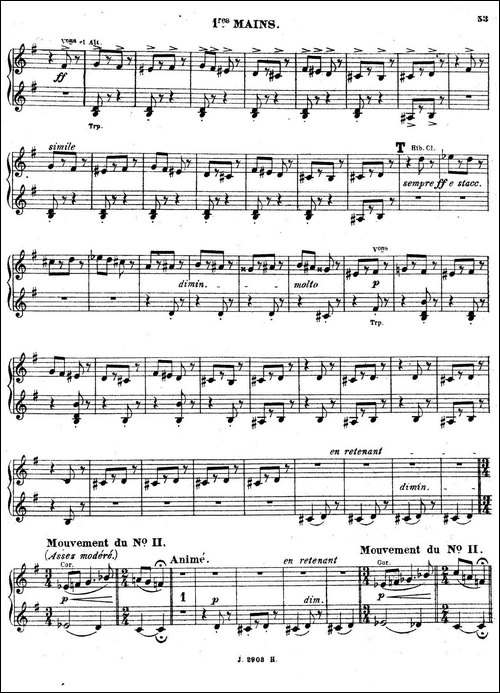 Symphony on a French Mountain Air Op.25-法国山歌交响曲·双钢琴·Ⅲ-钢琴谱