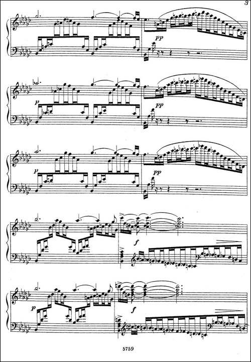 3首音乐会练习曲-Three Concert Etudes Op.24-Ⅰ-钢琴谱