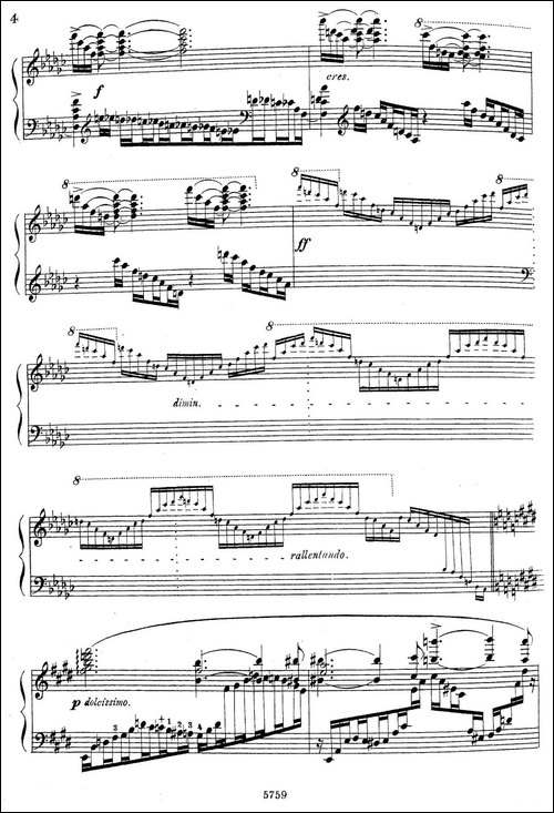 3首音乐会练习曲-Three Concert Etudes Op.24-Ⅰ-钢琴谱