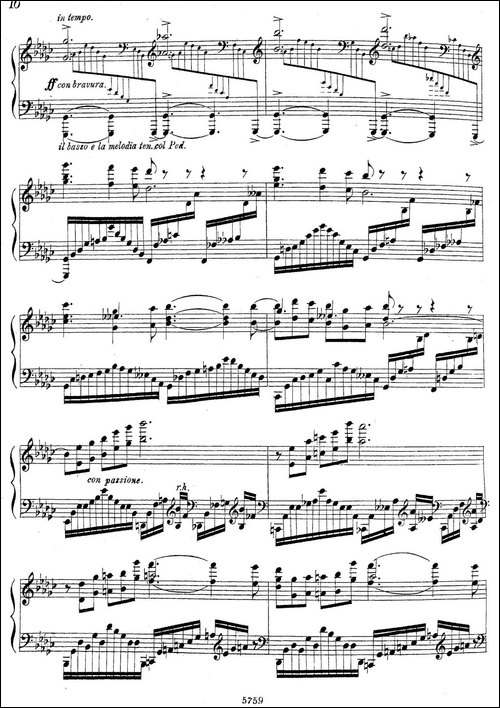 3首音乐会练习曲-Three Concert Etudes Op.24-Ⅰ-钢琴谱