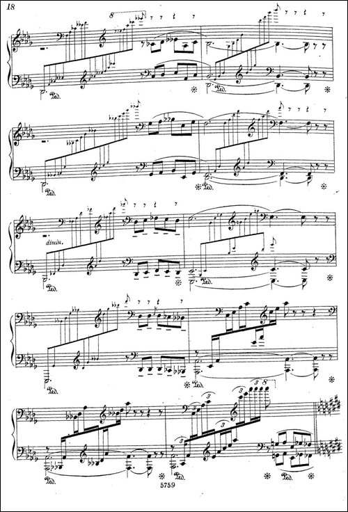 3首音乐会练习曲-Three Concert Etudes Op.24-Ⅱ-钢琴谱
