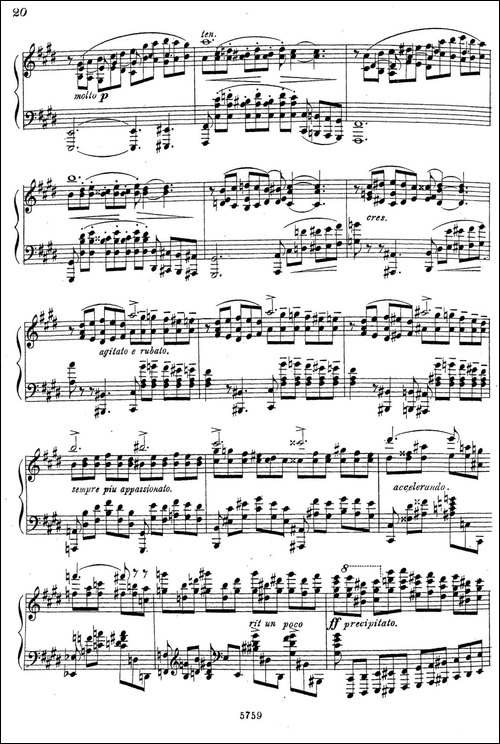 3首音乐会练习曲-Three Concert Etudes Op.24-Ⅱ-钢琴谱