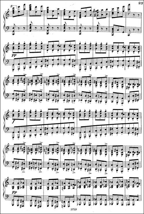 3首音乐会练习曲-Three Concert Etudes Op.24-Ⅲ-钢琴谱
