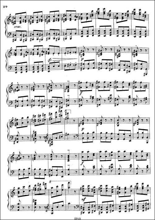 3首音乐会练习曲-Three Concert Etudes Op.24-Ⅲ-钢琴谱