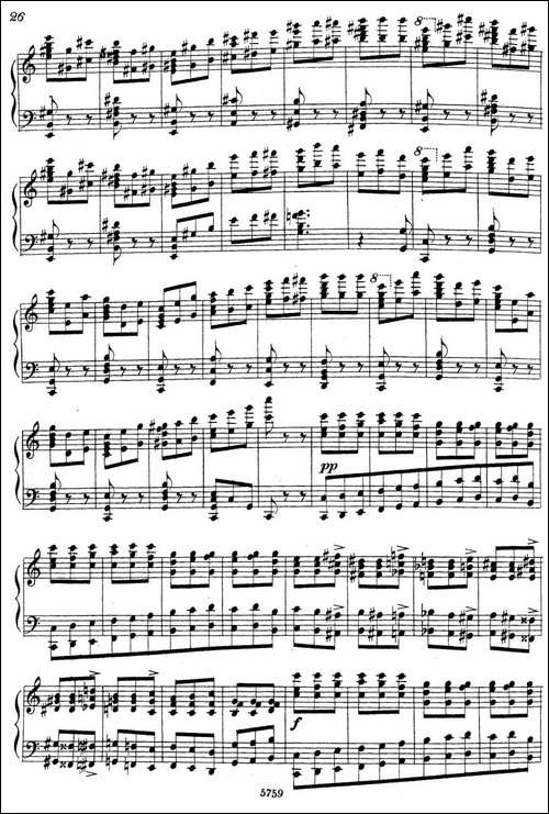 3首音乐会练习曲-Three Concert Etudes Op.24-Ⅲ-钢琴谱