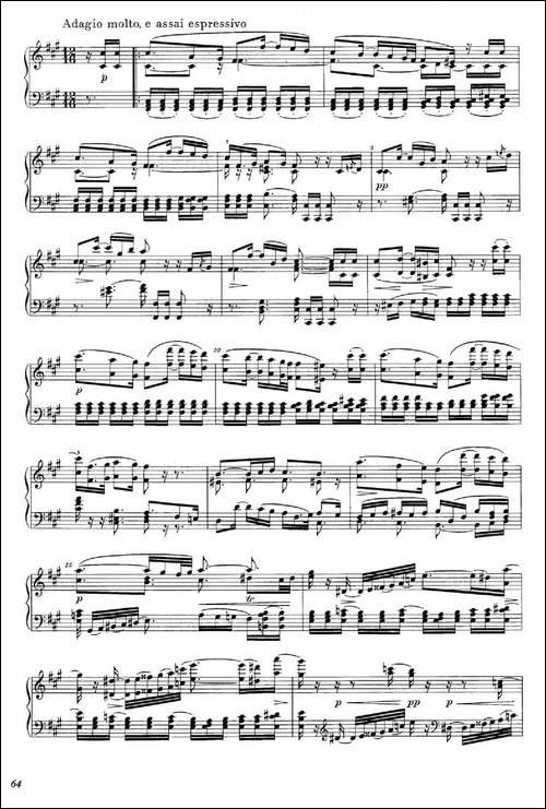 A大调钢琴大奏鸣曲-Grobe Sonate in A Major WWV 26-钢琴谱