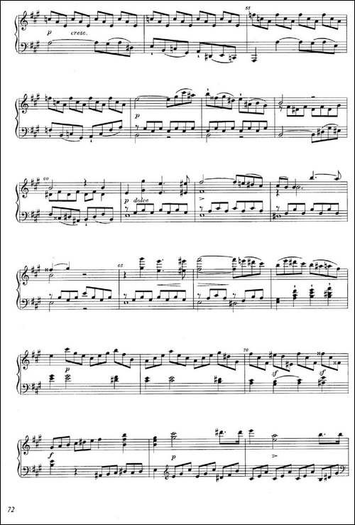 A大调钢琴大奏鸣曲-Grobe Sonate in A Major WWV 26-钢琴谱
