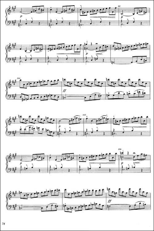 A大调钢琴大奏鸣曲-Grobe Sonate in A Major WWV 26-钢琴谱