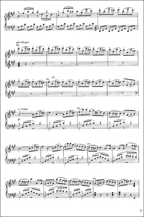 A大调钢琴大奏鸣曲-Grobe Sonate in A Major WWV 26-钢琴谱