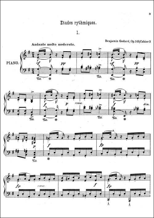 Etudes Rythmiques Op.149-节奏练习曲集-1-钢琴谱