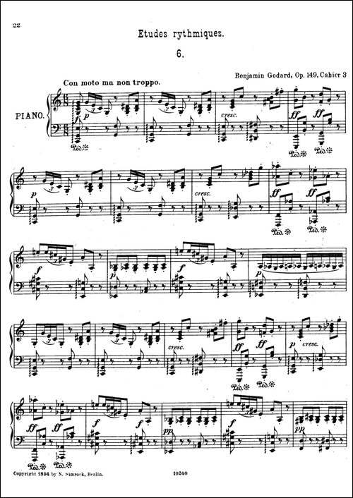 Etudes Rythmiques Op.149-节奏练习曲集-6-钢琴谱