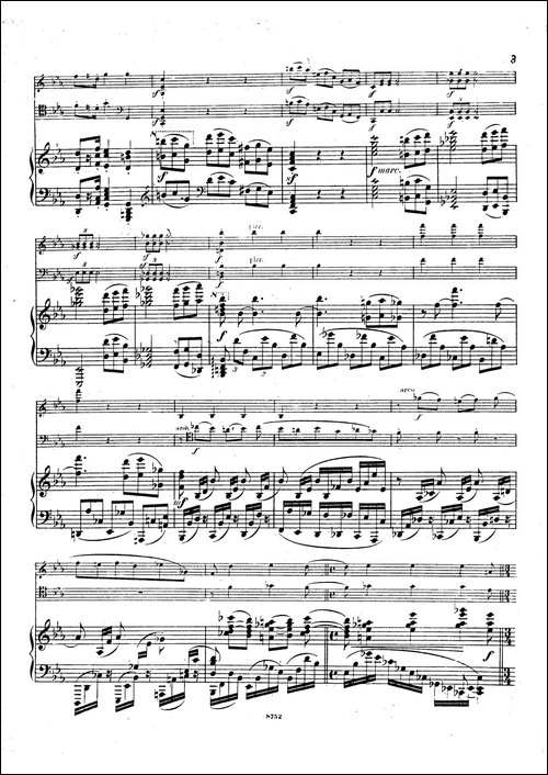 Piano Trio No.3 in c Minor Op.101-c小调第三钢琴三重奏-钢琴谱