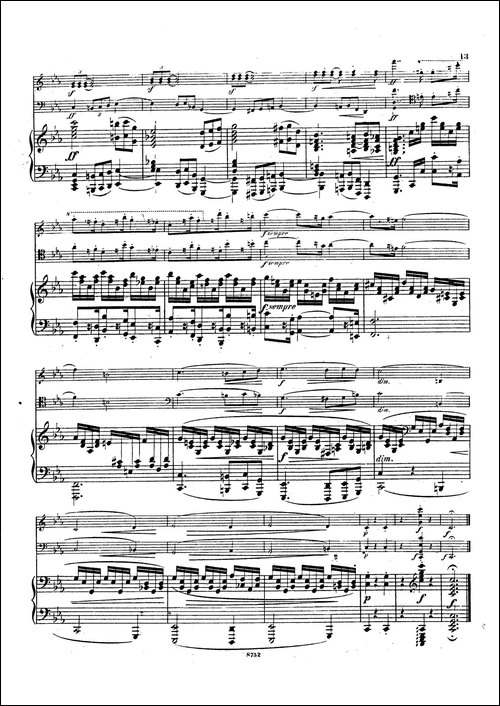 Piano Trio No.3 in c Minor Op.101-c小调第三钢琴三重奏-钢琴谱
