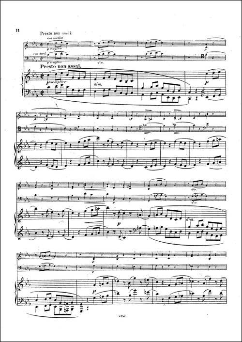 Piano Trio No.3 in c Minor Op.101-c小调第三钢琴三重奏-钢琴谱