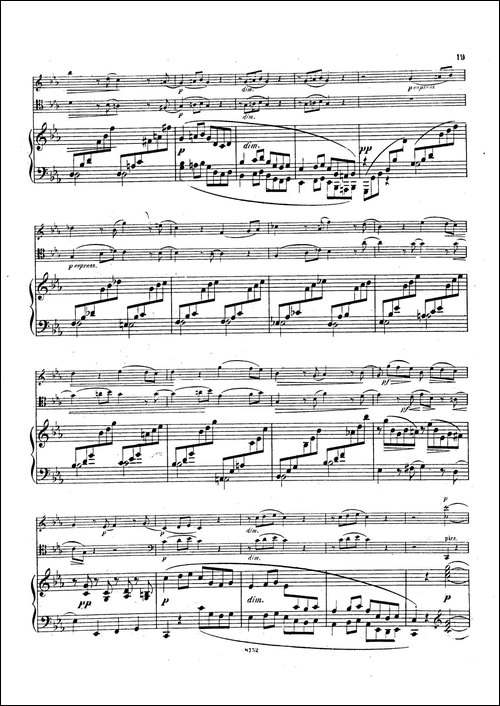 Piano Trio No.3 in c Minor Op.101-c小调第三钢琴三重奏-钢琴谱