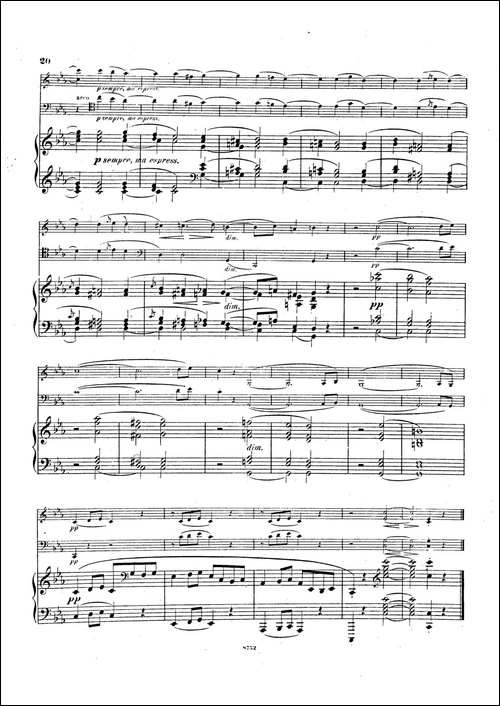 Piano Trio No.3 in c Minor Op.101-c小调第三钢琴三重奏-钢琴谱
