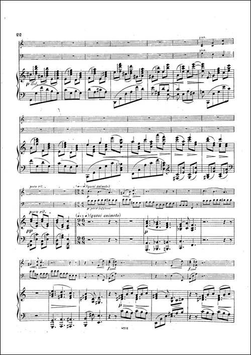 Piano Trio No.3 in c Minor Op.101-c小调第三钢琴三重奏-钢琴谱