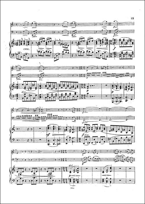 Piano Trio No.3 in c Minor Op.101-c小调第三钢琴三重奏-钢琴谱