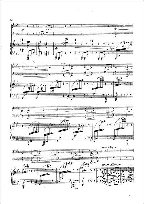 Piano Trio No.3 in c Minor Op.101-c小调第三钢琴三重奏-钢琴谱