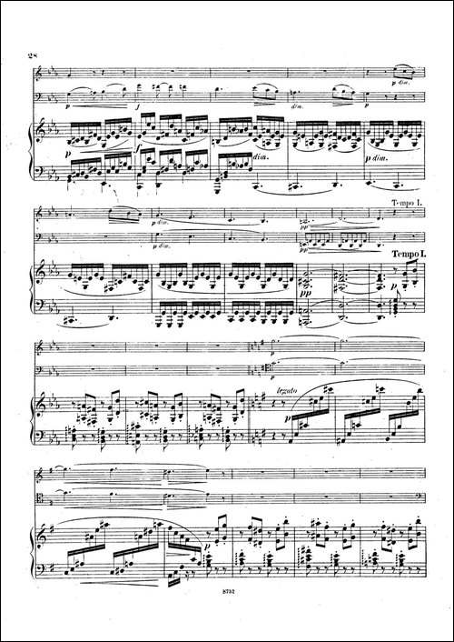 Piano Trio No.3 in c Minor Op.101-c小调第三钢琴三重奏-钢琴谱