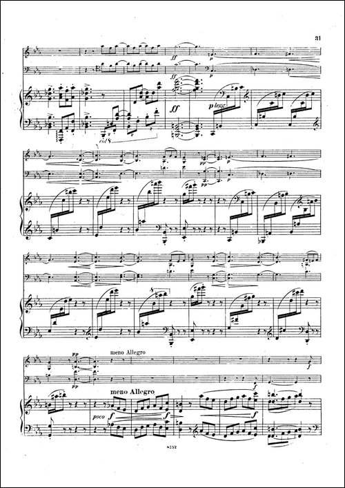 Piano Trio No.3 in c Minor Op.101-c小调第三钢琴三重奏-钢琴谱